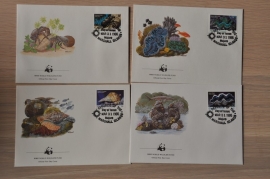 264 + FDC WWF WNF WERELD NATUUR FONDS ++ MARSHALL ISLANDS SCHELPEN SHELLS