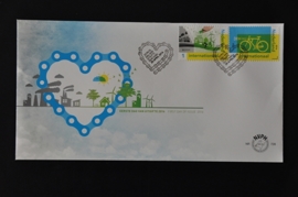 NEDERLAND NVPH FDC E 728 DENK GROEN