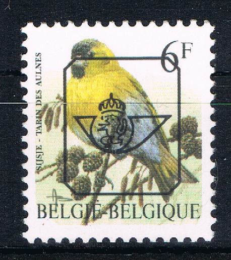 VOGELS Type " Buzin " Voorafgestempeld. Gom P8 Fluor (OBP) ++ D(B) 215