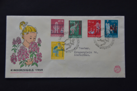 NEDERLAND 1959 FDC E41 GESLOTEN KLEP