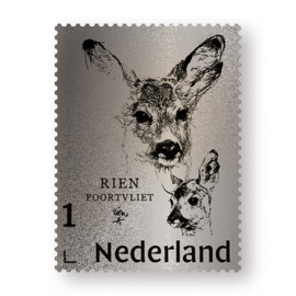 NEDERLAND RIEN POORTVLIET ZILVEREN ZEGEL LIMITED EDITION