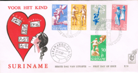 SURINAME  NVPH FDC E 70ROb KIND CHILD