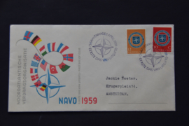NEDERLAND 1958 FDC E37 OPEN KLEP