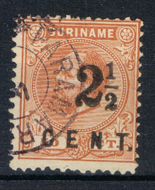 SURINAME 1892 NVPH 21 GEBRUIKT ++ Q 331