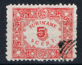 SURINAME 1909 NVPH 59 getand GEBRUIKT ++ Q 33