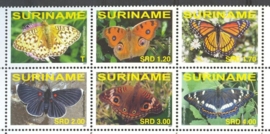 REP. SURINAME 2007 ZBL SERIE 1431 VLINDERS