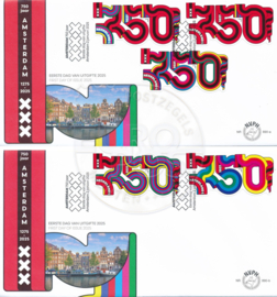NEDERLAND NVPH FDC E 890 AB 750 JAAR AMSTERDAM