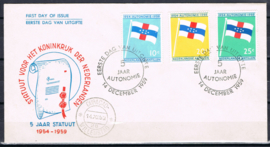 ANTILLEN 1959 FDC E 12A OPEN