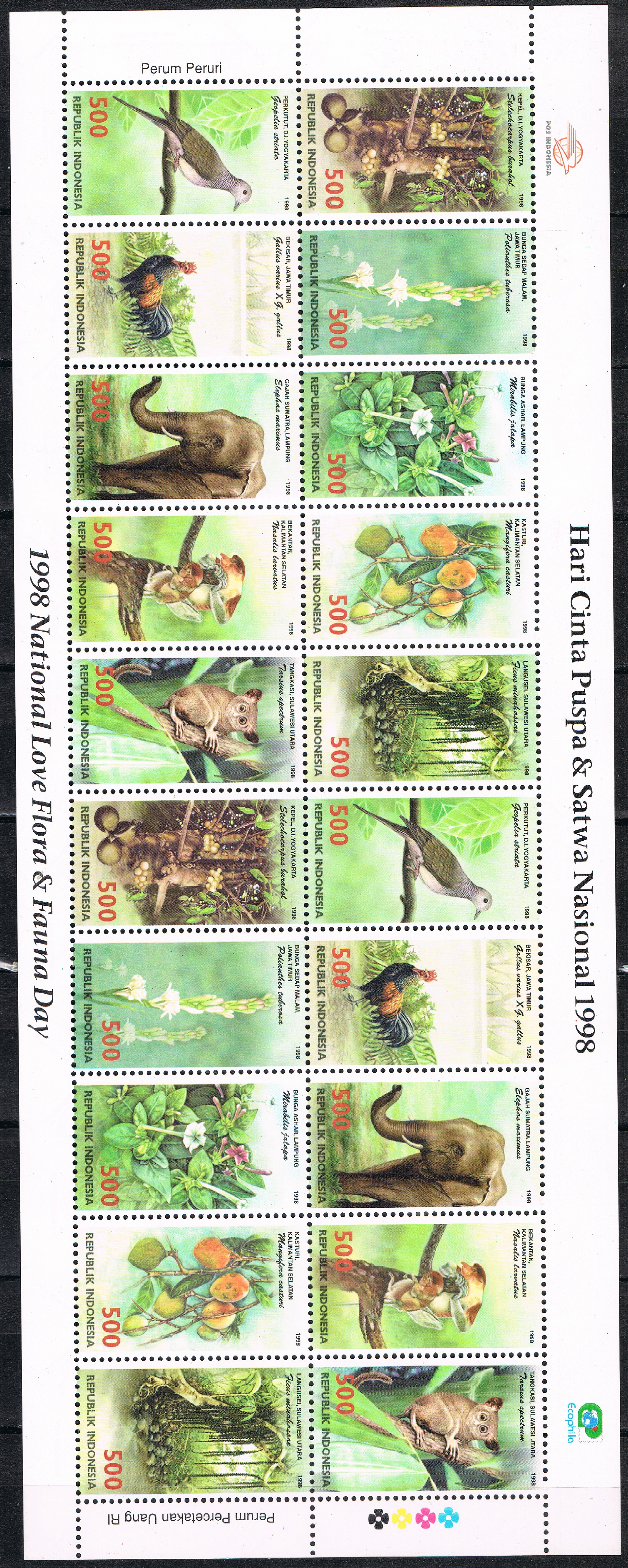 1998 ZBL VELLETJE 1913/22 V FLORA & FAUNA