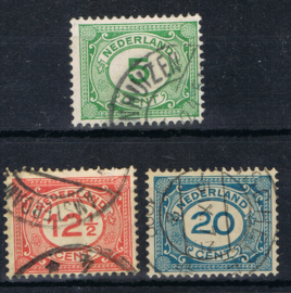 NEDERLAND 1921 NVPH 107-109 GESTEMPELD ++ L 535-2