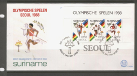 REP. SURINAME ZBL FDC E123 A OLYMPISCHE SPELEN