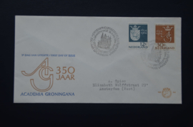 NEDERLAND 1964 FDC 64 GETYPT OPEN KLEP ++ VOORBEELD SCAN