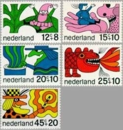 NEDERLAND 1968 NVPH SERIE 912 KINDERZEGELS