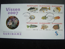 REP. SURINAME ZBL FDC E 305 VISSEN