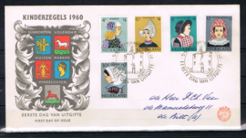 NEDERLAND 1960 FDC E46 OPEN KLEP