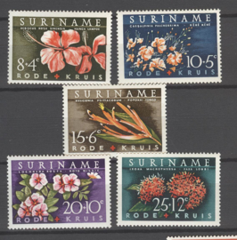 SURINAME POSTFRIS NVPH 379-83 BLOEMEN