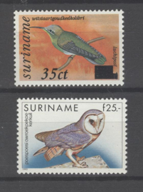 REP. SURINAME 1993 ZBL SERIE 755-56 VOGELS BIRDS