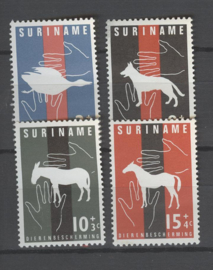 SURINAME POSTFRIS NVPH 390-93 DIEREN ANIMALS