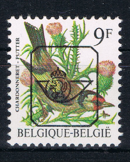 VOGELS Type " Buzin " Voorafgestempeld. Gom P7a Grijze (OBP) ++ D(B) 215
