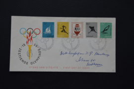 NEDERLAND 1956 FDC E26 GESLOTEN KLEP