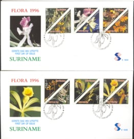 REP. SURINAME ZBL FDC E190 AB FLORA ORCHIDEEËN