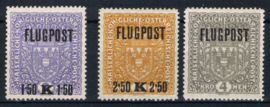 OOSTENRIJK 1918 ANK 225-227 FLUGPOST ++ S 179