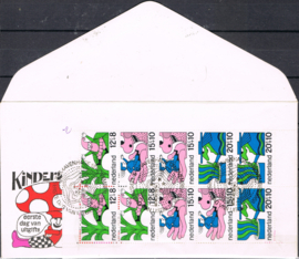 NEDERLAND 1968 FDC E93A COMPLEET KINDERBLOK SCHAARS!!! LEES
