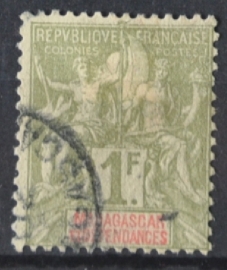 P 250 ++ MADAGASCAR 1896 CANCELLED USED