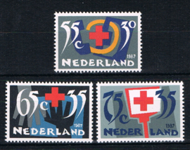 NEDERLAND 1987 NVPH 1381-83 ++ RODE KRUIS RED CROSS