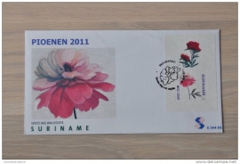 REP. SURINAME ZBL FDC E 344 XX PIOEN BLOEM FLOWER FLEUR