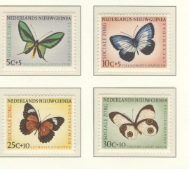 NIEUW GUINEA 1960 NVPH SERIE 63 VLINDERS BUTTERFLIES