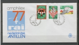 ANTILLEN 1977 FDC E103 BRIDGE KAARTEN