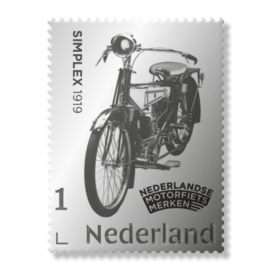 2025 NEDERLANDSE MOTORFIETS SIMPLEX 1919 ZILVEREN ZEGEL