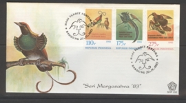 INDONESIË 1983 FDC 152 VOGELS