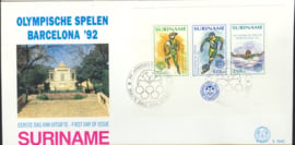 REP. SURINAME ZBL FDC E154 C OLYMPISCHE SPELEN