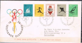 NEDERLAND 1956 FDC E26 OPEN KLEP