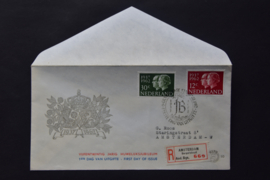 NEDERLAND 1961 FDC E50 OPEN KLEP