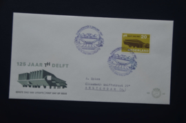 NEDERLAND 1966 FDC 82 GETYPT OPEN KLEP ++ VOORBEELD SCAN