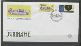 REP. SURINAME ZBL FDC E016 GRAMMOFOON MUZIEK