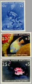 ANTILLEN 1960 NVPH SERIE 315 KANKERBESTRIJDING VIS FISH