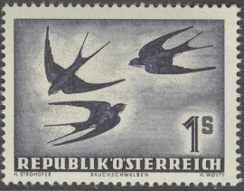 OOSTENRIJK 1950 ANK 968 VOGELS BIRDS