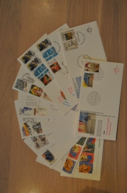 FDC JAARGANG 1990 COMPLEET BLANCO OPEN KLEP.