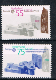 NEDERLAND 1990 NVPH 1451-52 ++ EUROPA CEPT POSTKANTOOR POST