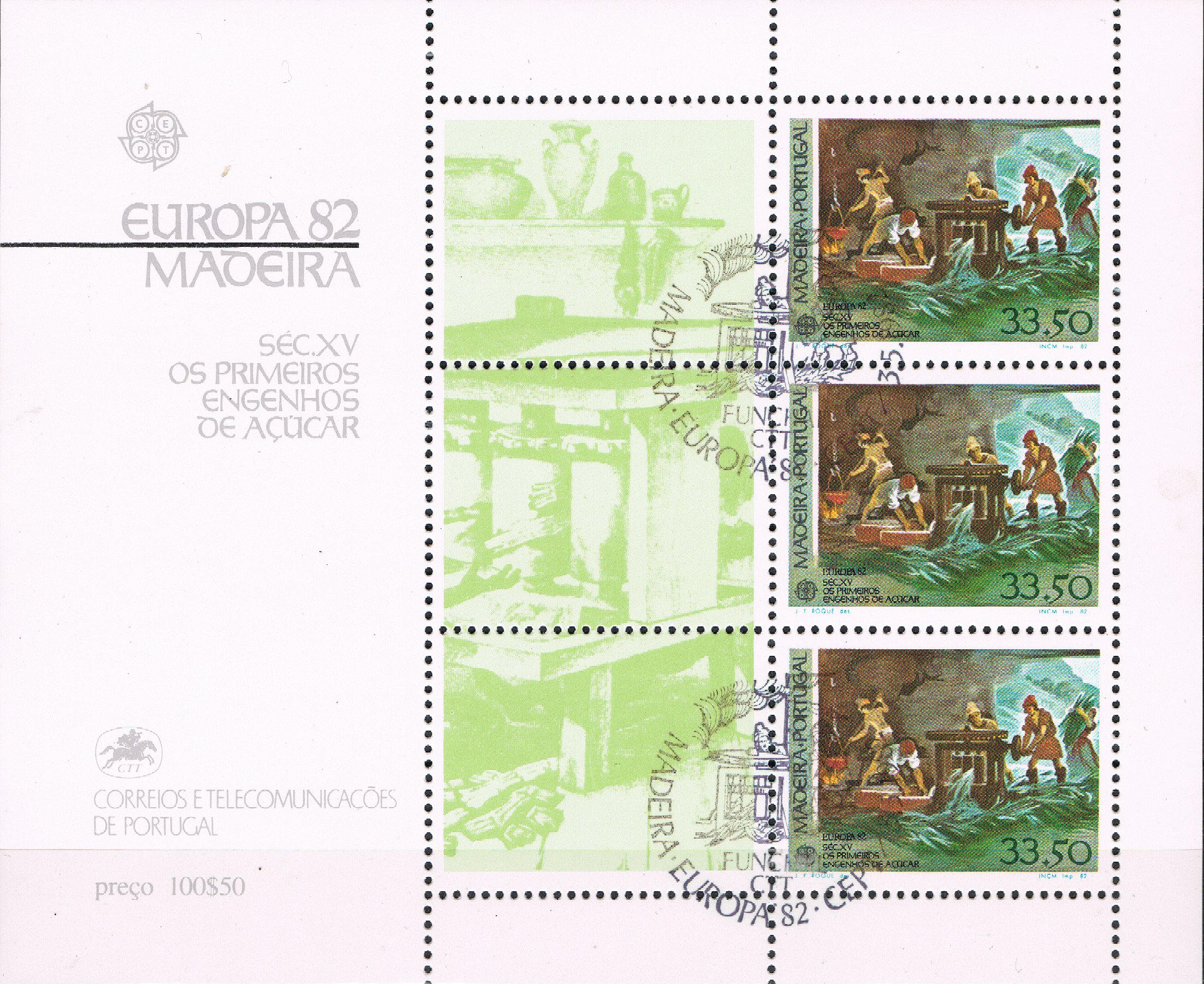 Portugal Madeira 1982 Mchl Blok 3 EUROPA  Postfris gestempeld ++ D(B) 214