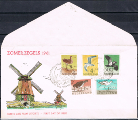 NEDERLAND 1961 FDC E47 OPEN KLEP