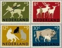 NEDERLAND 1964 NVPH SERIE 812 ZOMERZEGELS DIEREN