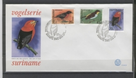 REP. SURINAME ZBL FDC E014CD VOGELS BIRDS