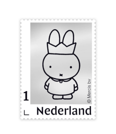 NEDERLAND ZILVEREN ZEGEL 60 JAAR NIJNTJE  LIMITED EDITION