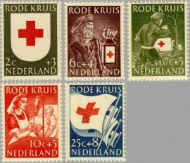 NEDERLAND 1953 NVPH SERIE 607 RODE KRUIS RED CROSS