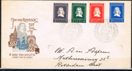 NEDERLAND 1951 FDC E7 GESLOTEN KLEP